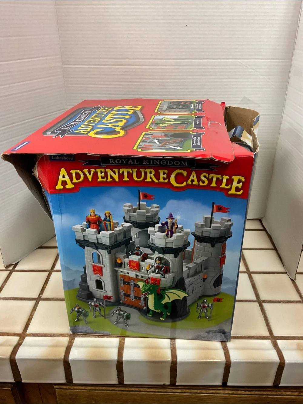 Adventure Castle Building Set - Gray and Red Play Castle
